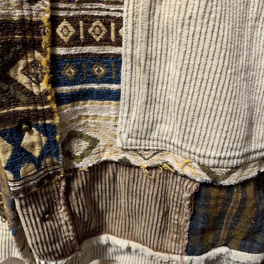 Patchwork Corduroy Jacket - Multicolor - image 6